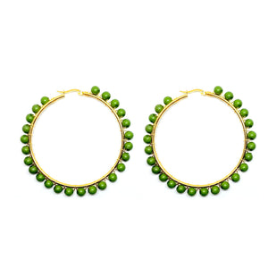 Beaded Hoops