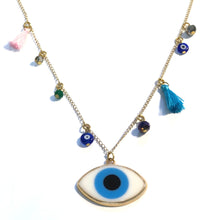 Load image into Gallery viewer, Eye necklace with charms
