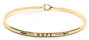 Stainless steel message gold hope