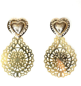 Gold Heart Earring