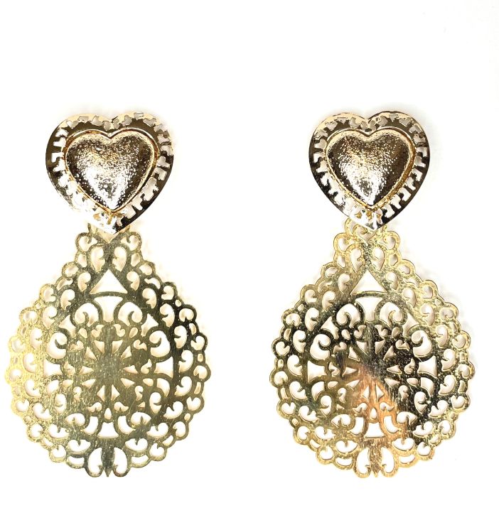 Gold Heart Earring