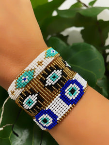 Eyes mostacilla bracelet